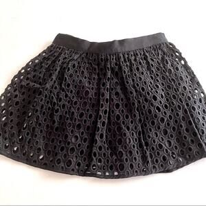 Milly Minis black eyelet skirt size 8